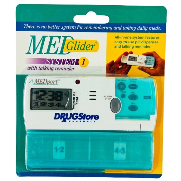 MEDport MEDGlider System 1 Talking Pill Organizer Digital Timer Reminder - Picture 3 of 7